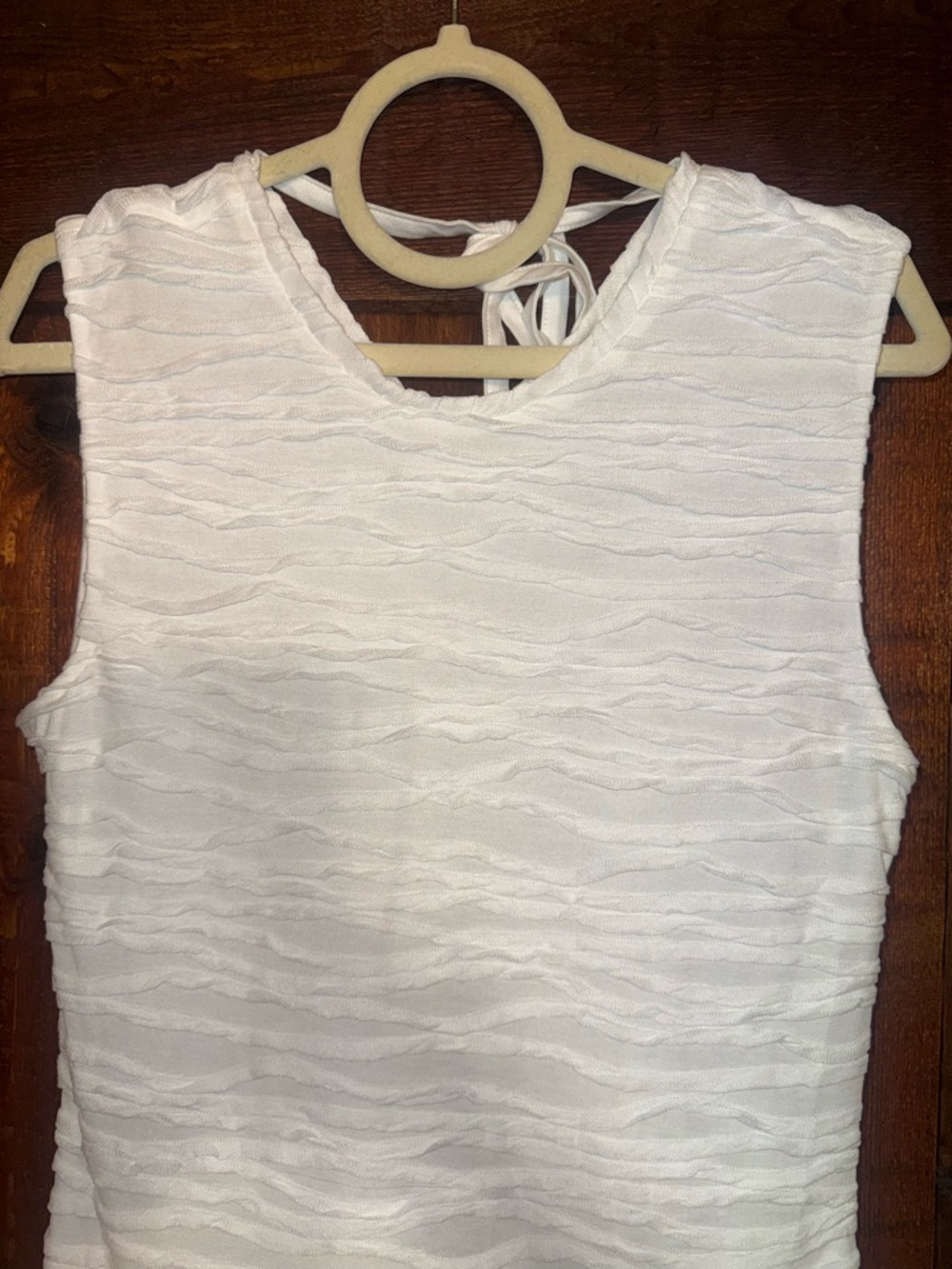 Proenza Schouler White Textured Sleeveless Midi Dress - Picture 4 of 5